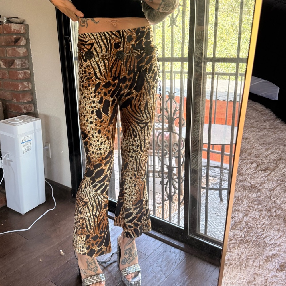Novella royale animal print cropped flares